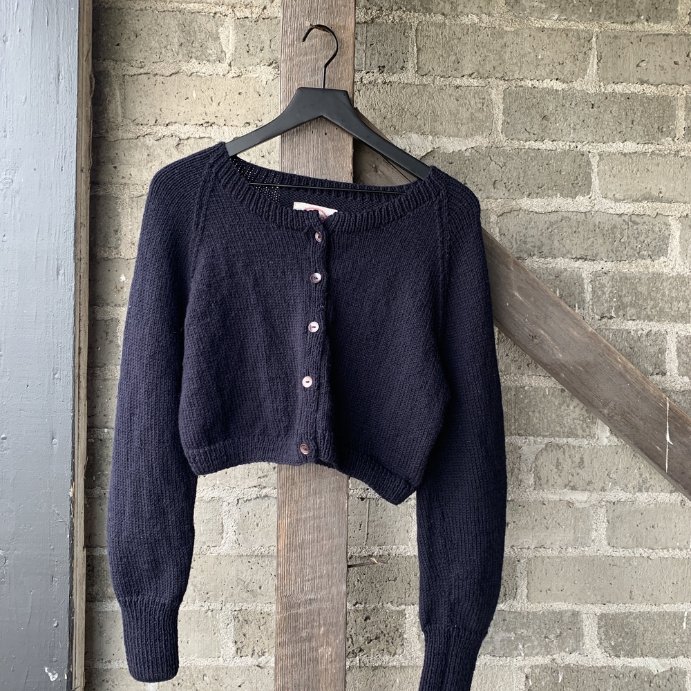 Auntie Oti Midnight Blue Cardigan Navy